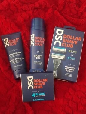 Dollar Shave Club Men’s Shave Bundle Gel, Butter, Rasor & Replacement Cartridges